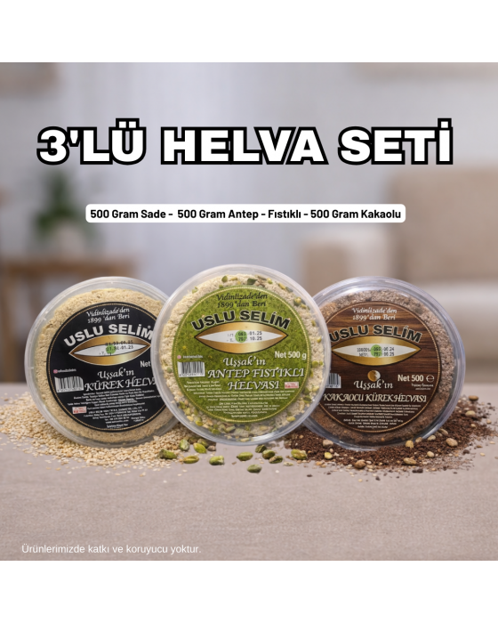 3'LÜ TAHİN HELVA SETİ ( 3X500 GR )