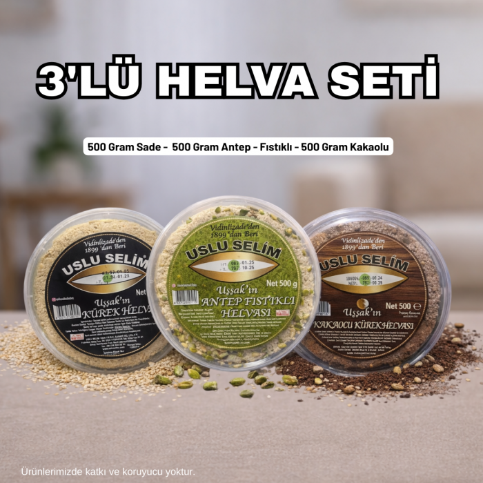 3'LÜ TAHİN HELVA SETİ ( 3X500 GR )